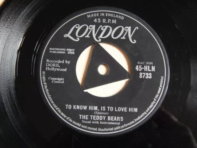 To Know Him,Is To Love Him The Teddy Bear 7# Vinyl 1958