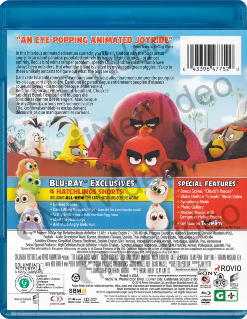 The Angry Birds Film (Blu-Ray+ DVD) (Blu-Ray Neuf Bleu 2