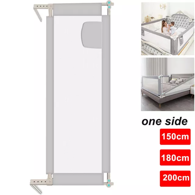 150/180/200 cm Toddler Bed Rail Safety Guards Baby Protection Adjustable Height
