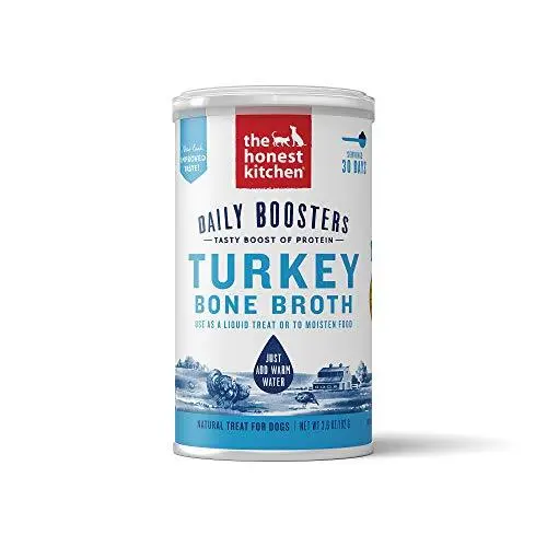The Honest Kitchen Daily Boosters Instant Turkey Bone Broth With Turmeric 3.6 Oz