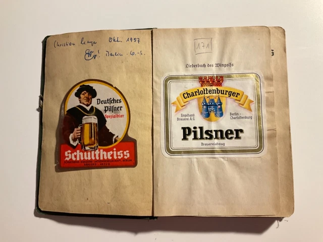 X2 Liederbuch Studentika Wingolf Berlin m. Bildern + Reklame 1951 3