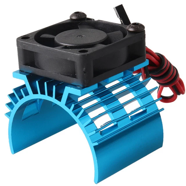 Sistema dissipatore di calore motore spazzola 1/10 auto 540/550 con ventola (blu)