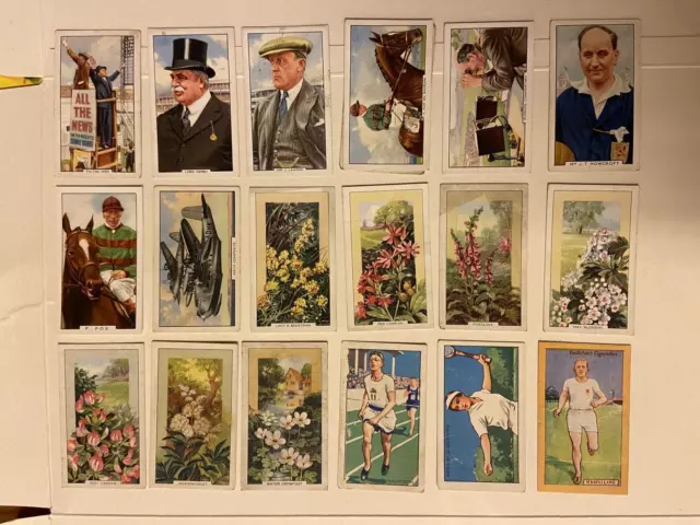 Gallaher cigarette cards x 104, Garden Flowers, Sporting Personalities, etc.