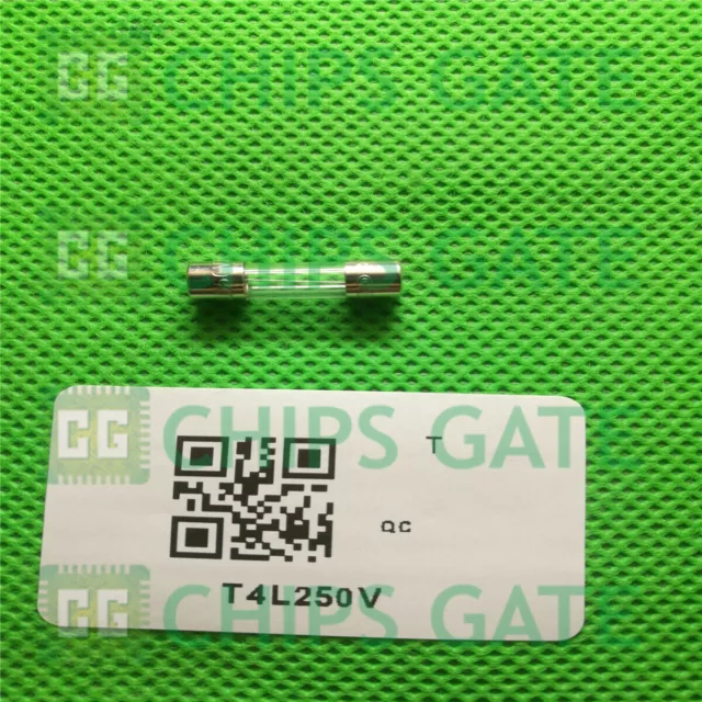 9PCS T4AL250V, T4A 250V, T4L250V cartridge GLASS fuses 5X20mm, 4A 250V NEW #E2