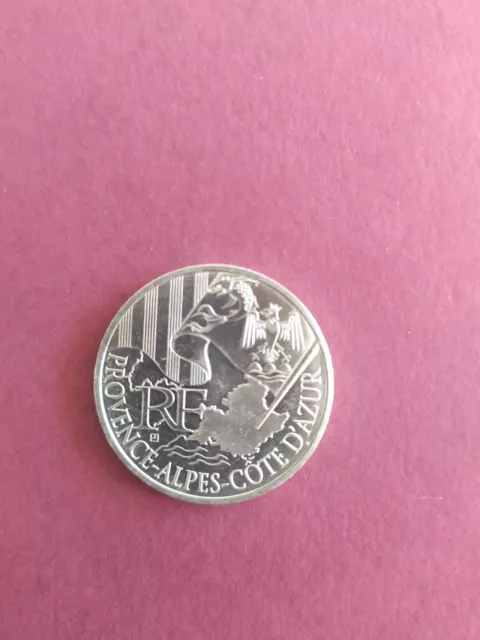 Pièce de 10 euro argent des régions - PACA - BU 2010