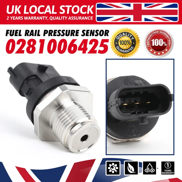 Fuel Rail Pressure Sensor For Volvo C30 S40 Ii S80 V50 V70 Xc70 Xc90 2.4 D5 Uk