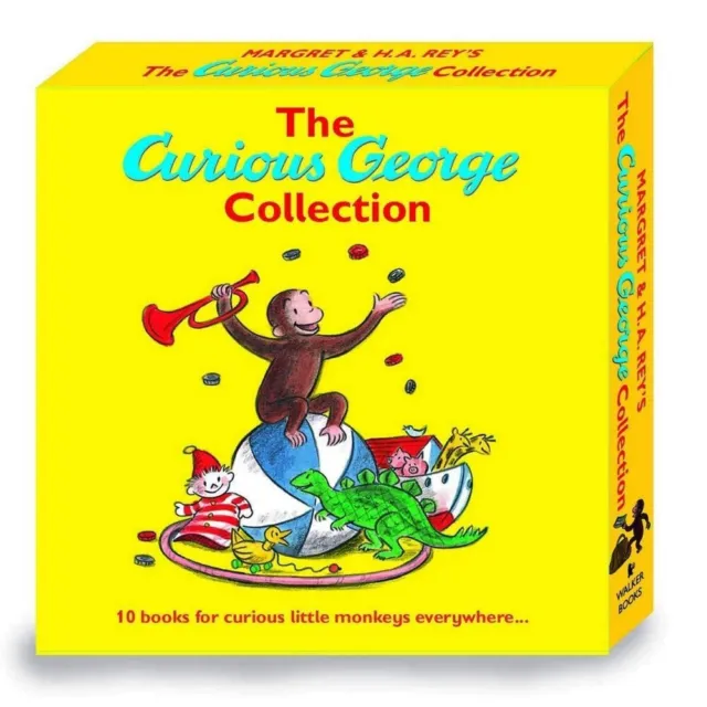 NEW Book Curious George Book Slipcase Set 10pce