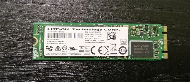 Lite-On 128GB M.2 2260 SSD – LJT128L6G, Tested, Used, Laptop Compatible