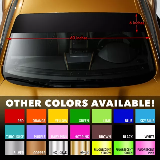 Sun Strip Visor Windshield Banner Premium Vinyl Decal Cast PVC Film VARIOUS SIZE