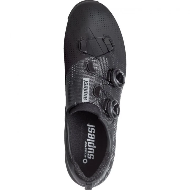 Suplest EDGE+ Double BOA IP1 Road Pro Rennradschuhe | Black Silver Gr. 43 2