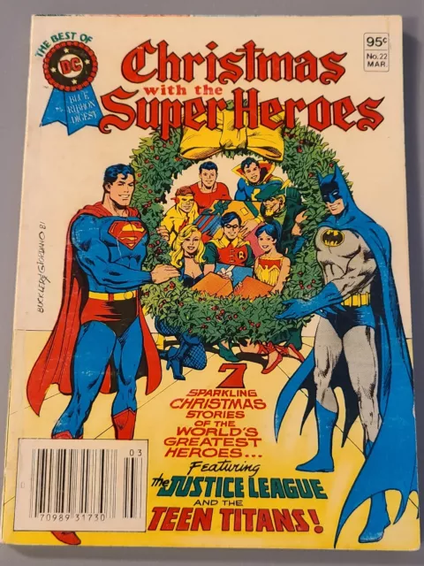 Best Of Dc Blue Ribbon Digest #22 Christmas With The Superheroes 1982 Very Good