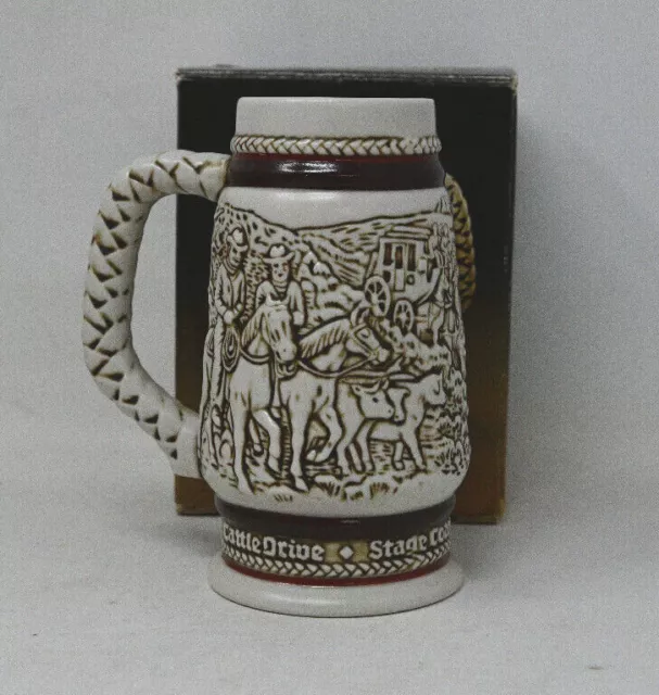 Avon Western Round Up Mini Beer Stein Mug With Box 3