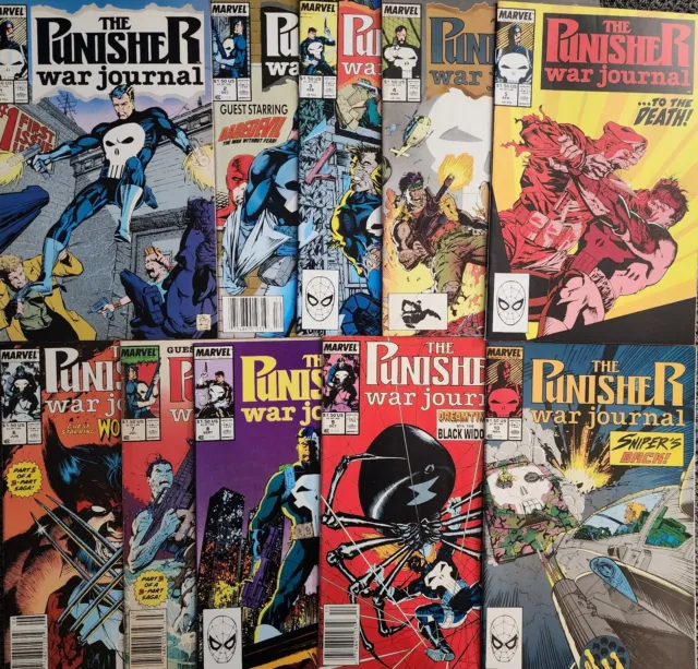 The Punisher War Journal #1-10 Set Wolverine 6, 7 Key Daredevil Marvel Comic Set