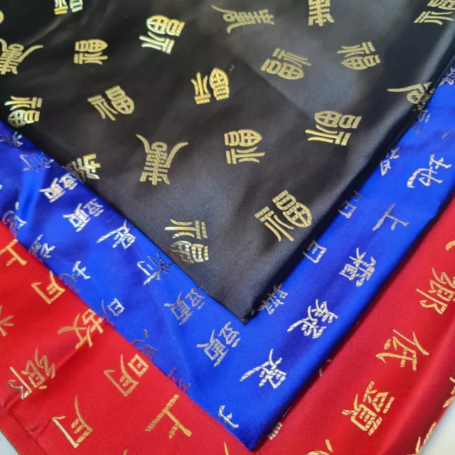 Traditional Brocade Chinese Dragon Dress Fabric Embroidered Silk Satin Oriental