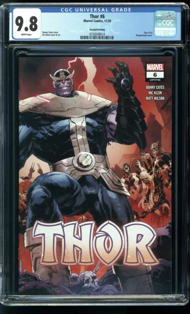 Thor 6 CGC 9.8 NM/M Black Winter Thanos Galactus 2nd print Wraparound Variant