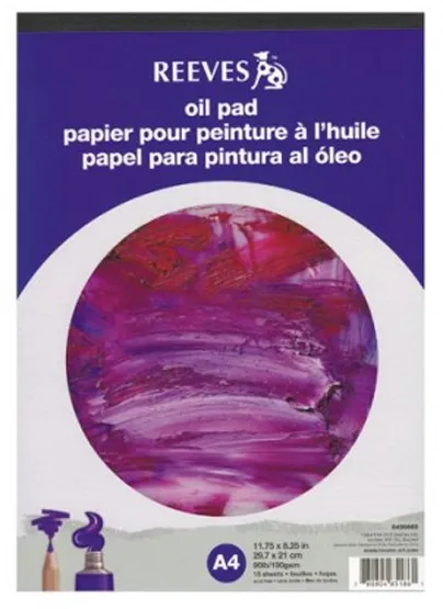 Reeves Artists Oil Painting Paper Pad - 190gsm - 15 Sheets - A4
