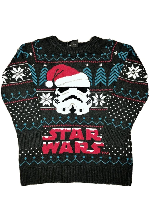 Maglione Natale lavorato a maglia Star Wars Stormtrooper 5 anni stile Babbo Natale retrò stravagante