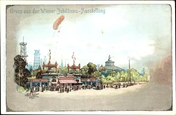 Künstler Ak Wien, Jubiläums-Ausstellung 1898, Festplatz - 10815661