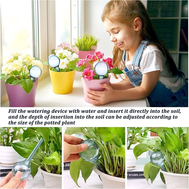 Lot De 14 Boules D'arrosage Automatique Pour Plantes - PVC, 13x5 Cm, Bleu, Distributeur D'eau Lent Pour Pots