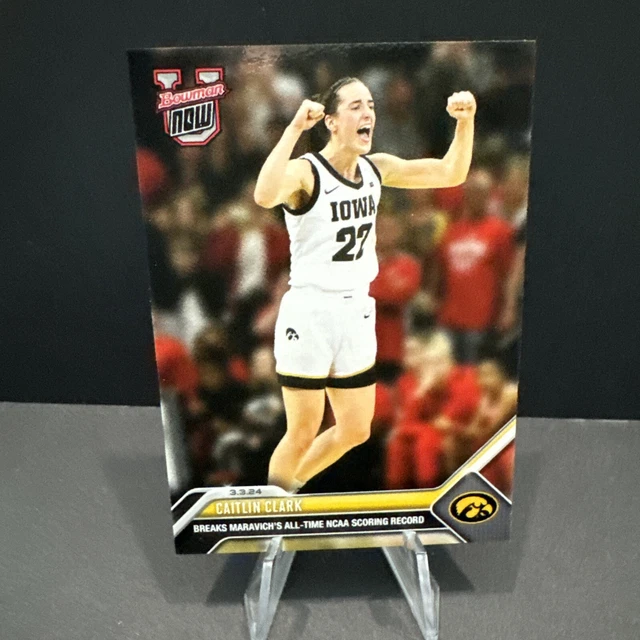 CAITLIN CLARK ALLTIME NCAA Scoring Record 2024 Topps Now Bowman U 61