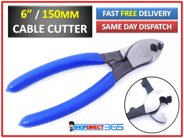 6" 150mm Heavy Duty Electric Cable Wire Cutter Electrician Plier Stripper (8-19)