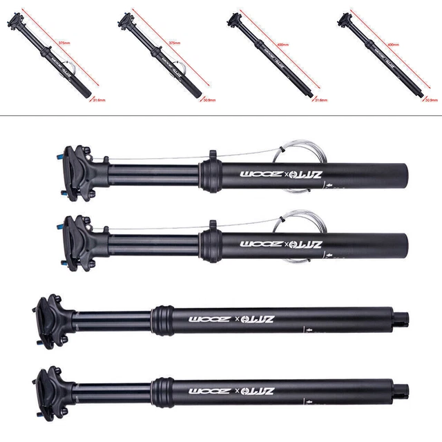 Dropper Adjustable Bike MTB seat post External Cable Remote Lever 100mm Travel