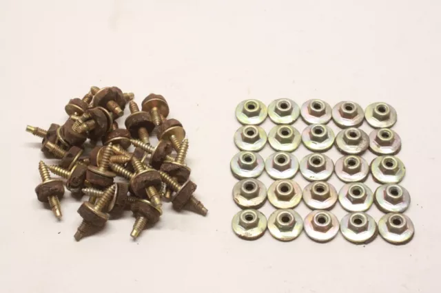 NOS Lot/25 Mopar Car Truck Body Molding Threaded Studs w/ Nuts Hardware Parts