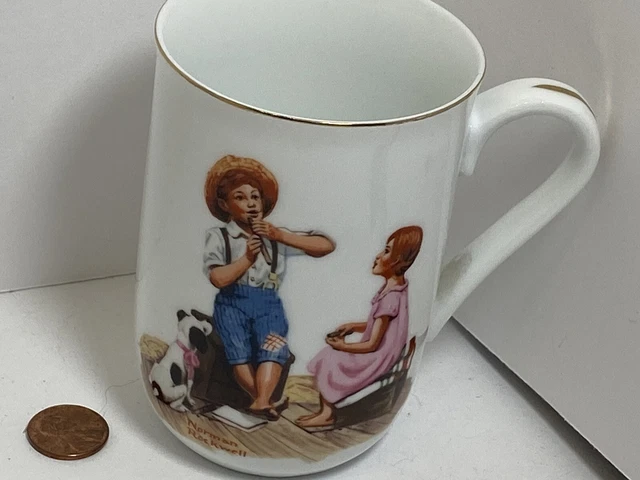 Vtg Norman Rockwell Porcelain Mug ‘Music Master’ NICE!