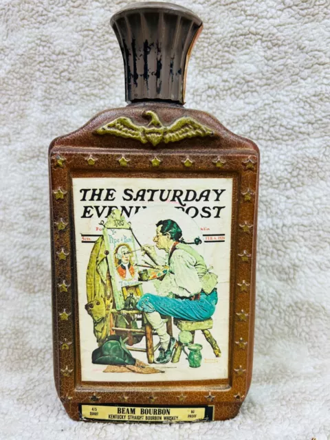 🔥🔥Jim Beam Decanter Bicentennial The Saturday Evening Post 1776-1976 EMPTY🔥🔥