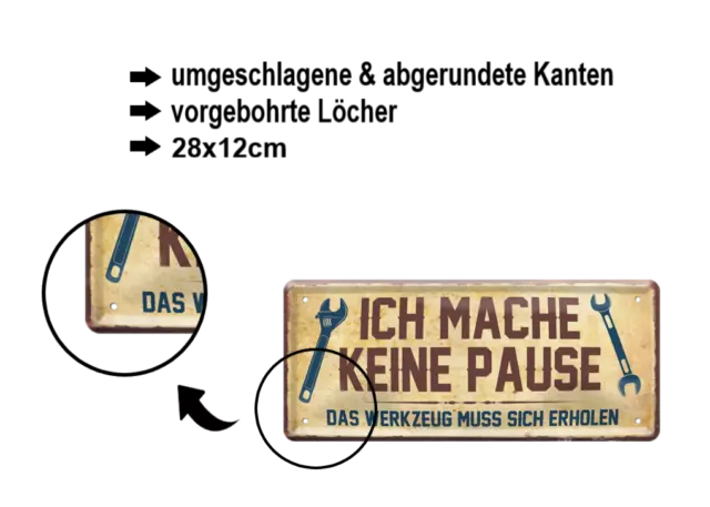 ''Geduld. als hätte ich Zeit für so´nen scheiss'' 28x12cm Blechschild 3