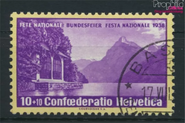 Briefmarken Schweiz 1938 Mi 326z (kompl.Ausg.) geriffelte Gummierung geste(90456