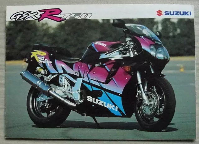 SUZUKI GSXR750 MOTORCYCLE Sales Brochure 1992 #GSXR750WN MB157 2/92