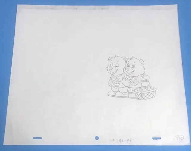 CARE BEARS  Original Animation Production Art Drawing NELVANA