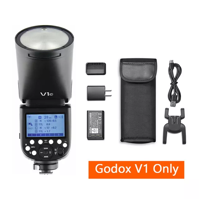 Godox V1N V1-N 2.4G TTL HSS Blitz Rundblitzgerät mit Akku für Nikon Kamera