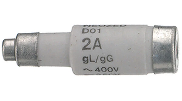 1x Siemens Neozed Fusible D01 2A 400V