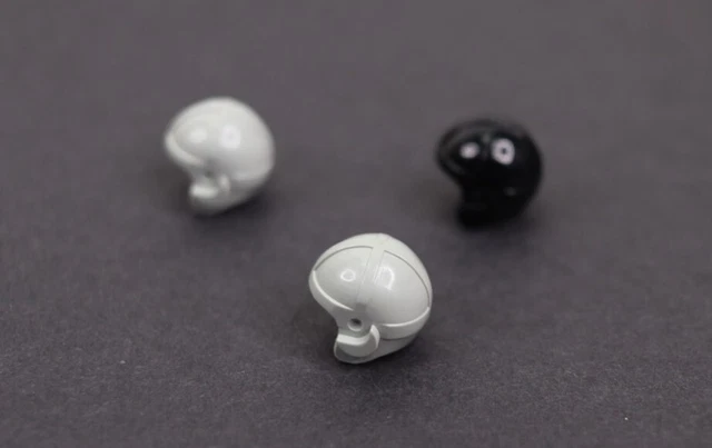 Lego Pearl Dark Gray Aviator Minifig Helmet Lot Of 3