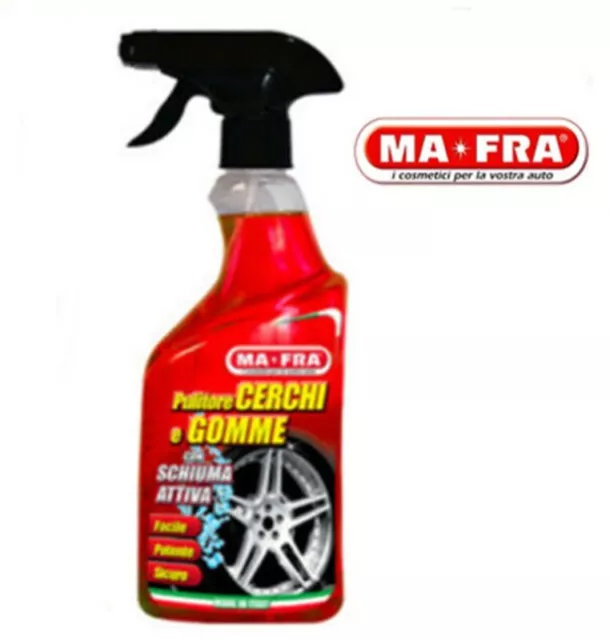 Pulitore Cerchi e Gomme Ma-fra 500 ml Schiuma Attiva Sgrassa Cerchioni Auto