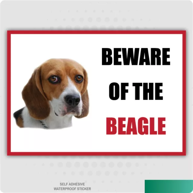 Funny Beware of the BEAGLE Dog Vinyl Car Van Decal Sticker Pet Lover