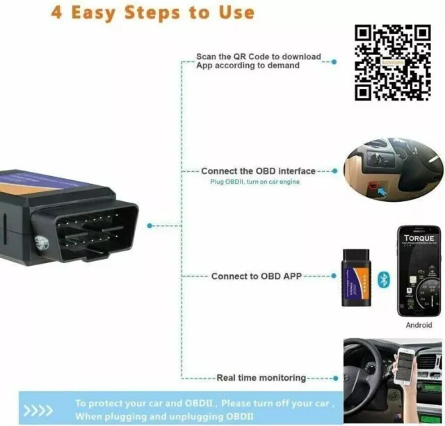 ELM327 OBD2 Bluetooth - LIT ET EFFACE Codes ERREURS Android et iPhone Support Fr 3