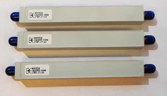 Lot of 3 New Bree Engineering 800528 1K3H5 RF SMA Bandpass Filter 42Mhz-77Mhz