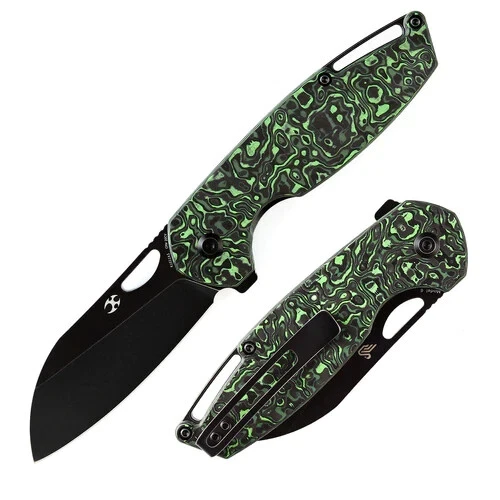 Kansept Knives Model 6 Folding Knife 3.25" CPM-20CV Steel Blade Carbon Fiber