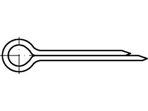 100 x CAB FASTENING Splinte DIN 94 Messing 5 x 36