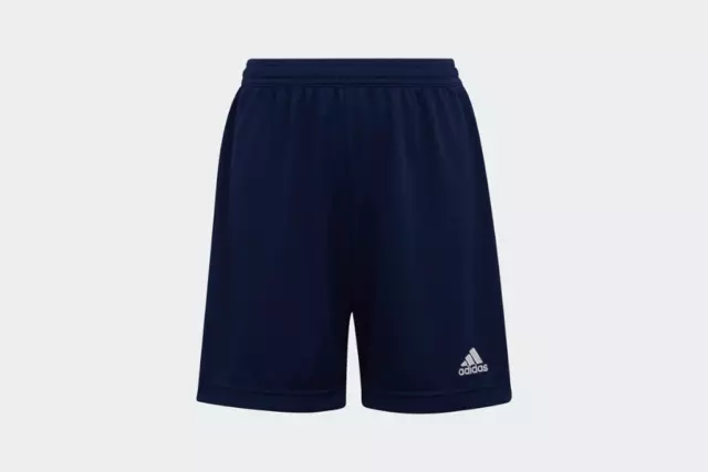 Adidas Entrada 22 Pantaloncini Bambini Blu Calcio Football Sport Ragazzi -