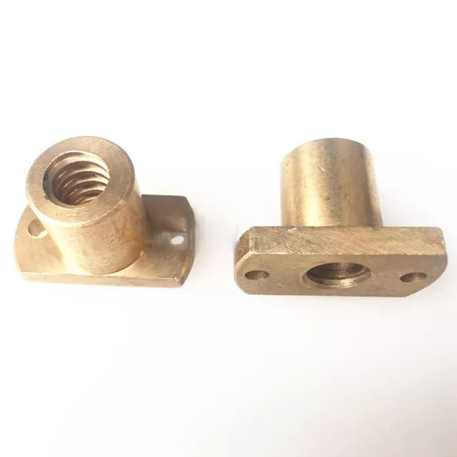 T10x2 - T25x5 Right Hand Trimming Flange Trapezoidal Nut Brass for CNC lathe