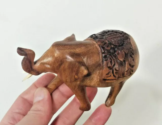 Hard Wood Elephant, Small - Hand Carved Statue, Art - Made In Bali, Indonesia