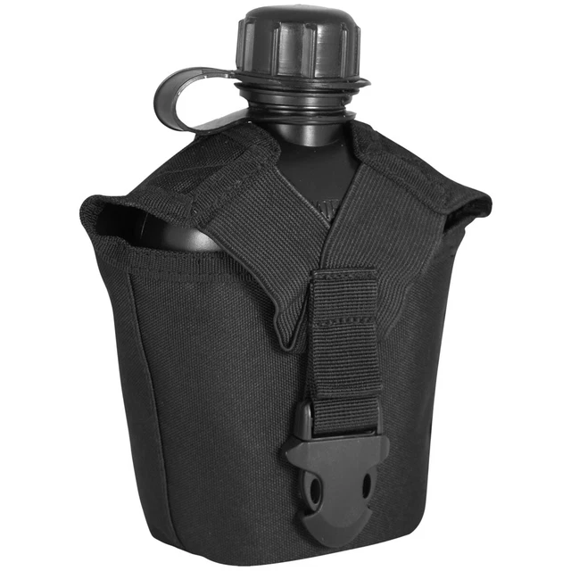 thumbnail image 2 of Kombat UK 500ml / 1 Litre Matt Black Aluminium Water Bottle With Carabiner – Perfect For Hiking, Cadets & Kids! 2 of 2