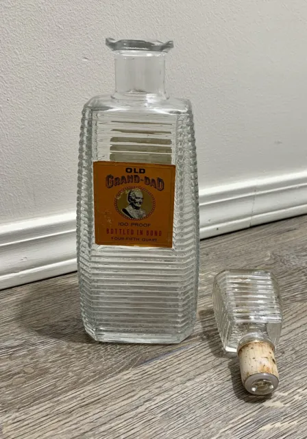 1955 Old Grand Dad Kentucky Bourbon Whiskey Decanter Bottle