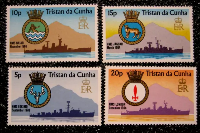 Stamps Royal NAVY ships set of 4 stamps,Tristan da Cunha,mnh