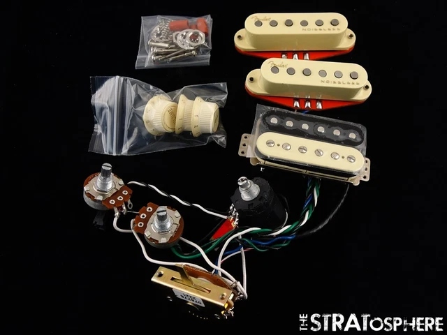 Fender American Ultra HSS Strat PICKUPS POTS KNOBS S-1 Stratocaster Noiseless Fender American Ultra HSS Strat PICKUPS POTS KNOBS S-1 Stratocaster Noiseless