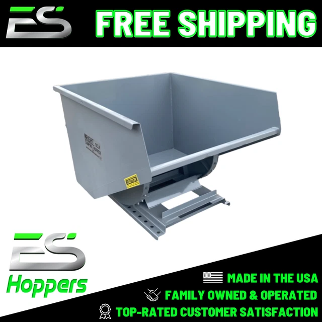 2 Yd Wright Self Dumping Hopper-Trash-Recycling Hopper-Dumpster-Free Shipping